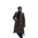 cappotto lungo con stampa leopardata albor